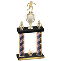 Double Flag USA First Place Soccer Trophy