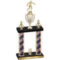 Double Flag USA Year Soccer Trophy