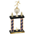 Double Flag USA Second Place Running Trophy