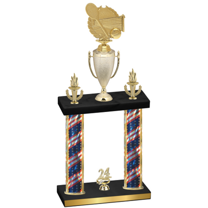 Double Flag USA Year Tennis Trophy