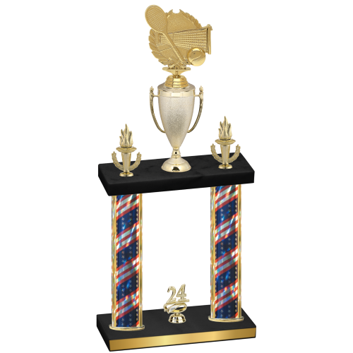 Double Flag USA Year Tennis Trophy
