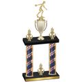 Double Flag USA Victory Bowling Trophy