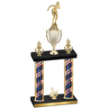 Double Flag USA Third Place Tennis Trophy