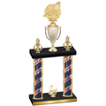 Double Flag USA Second Place Swimming Trophy