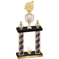 Double Flag USA Third Place Swimming Trophy