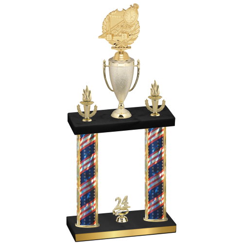 Double Flag USA Year Swimming Trophy