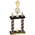 Double Flag USA Third Place Insert Trophy
