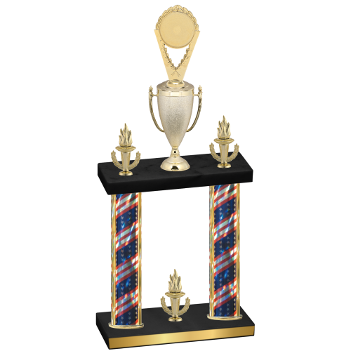 Double Flag USA Victory Insert Trophy