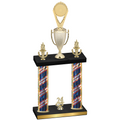 Double Flag USA Year Insert Trophy