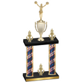 Double Flag USA Victory Cheerleading Trophy