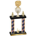 Double Flag USA Second Place Cheerleading Trophy