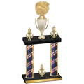 Double Flag USA Victory Cheerleading Trophy