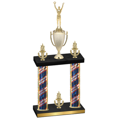 Double Flag USA Victory Victory Trophy