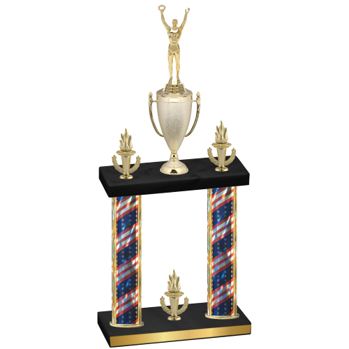 Double Flag USA Victory Victory Trophy