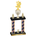 Double Flag USA Year Pickleball Trophy