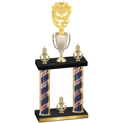 Double Flag USA Victory Pickleball Trophy