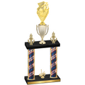 Double Flag USA First Place Pickleball Trophy