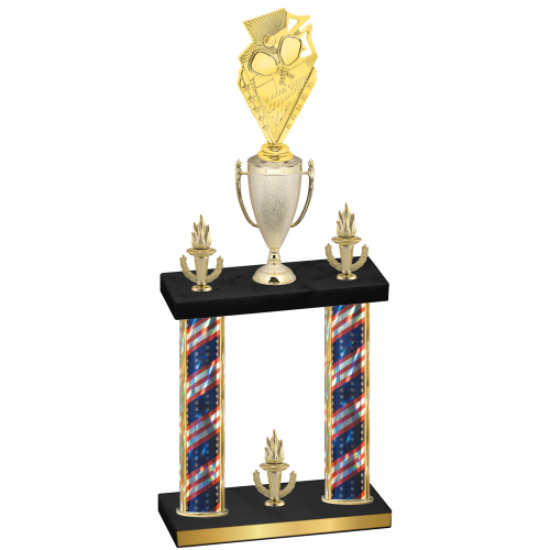 Double Flag USA Victory Pickleball Trophy