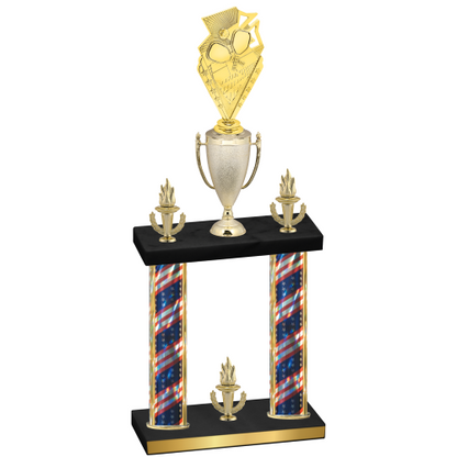 Double Flag USA Victory Pickleball Trophy