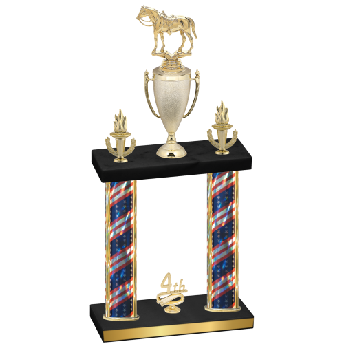 Double Flag USA Fourth Place Horses Trophy