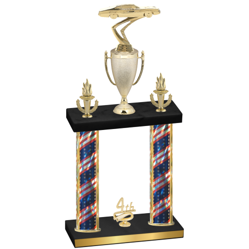 Double Flag USA Fourth Place Cars Trophy