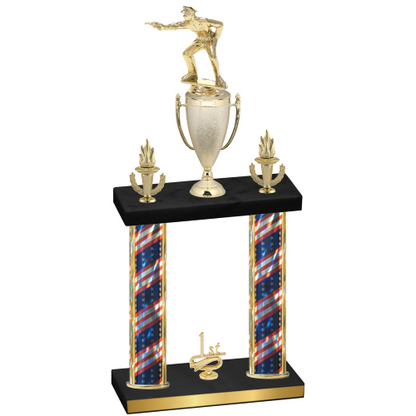 Double Flag USA First Place Shooter Trophy