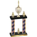 Double Flag USA Victory Chess Trophy