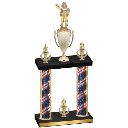 Double Flag USA Victory Holiday Trophy
