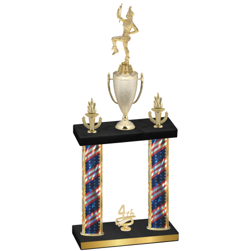 Double Flag USA Fourth Place Majorette Trophy