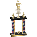 Double Flag USA First Place Music Trophy