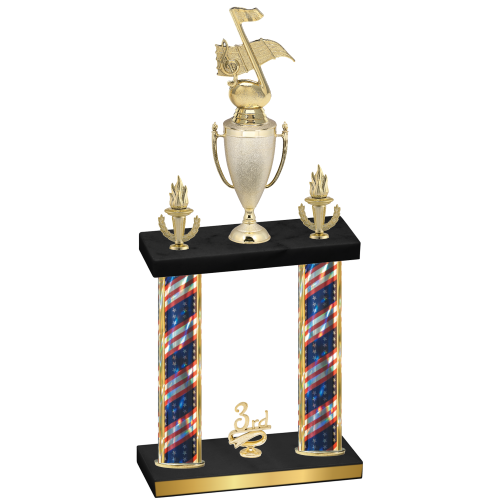 Double Flag USA Third Place Music Trophy