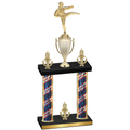 Double Flag USA Victory Karate Trophy