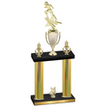 Double Gold Carbon Fiber Year Football Trophy