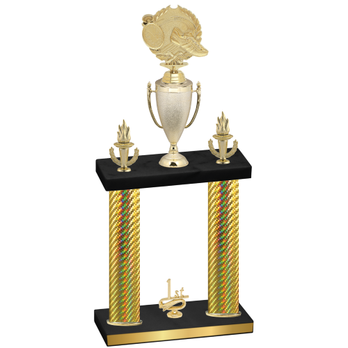 Double Gold Carbon Fiber First Place Running Trophy