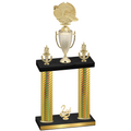 Double Gold Carbon Fiber Second Place Running Trophy
