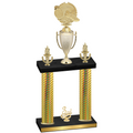 Double Gold Carbon Fiber Third Place Running Trophy