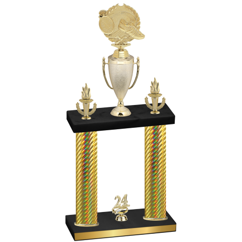 Double Gold Carbon Fiber Year Running Trophy