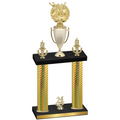 Double Gold Carbon Fiber Year Bowling Trophy