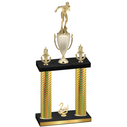 Double Gold Carbon Fiber Second Place Swimming Trophy