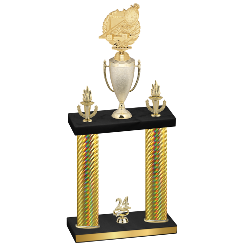 Double Gold Carbon Fiber Year Swimming Trophy