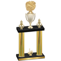 Double Gold Carbon Fiber First Place Cheerleading Trophy