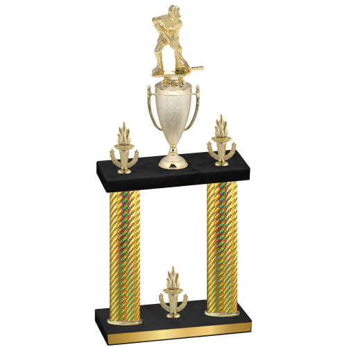 Double Gold Carbon Fiber Victory Hockey Trophy