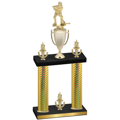 Double Gold Carbon Fiber Victory Hockey Trophy