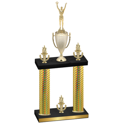 Double Gold Carbon Fiber Victory Victory Trophy
