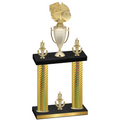 Double Gold Carbon Fiber Victory Basketball Trophy