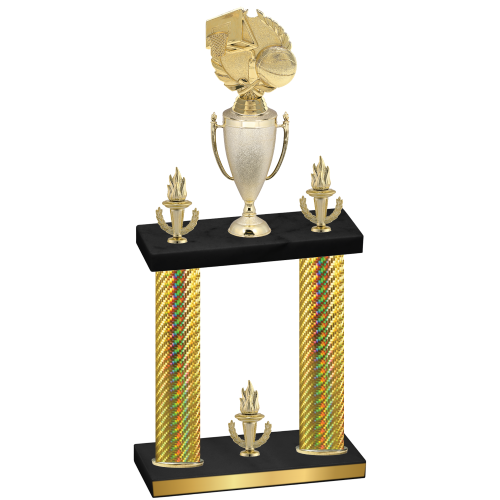 Double Gold Carbon Fiber Victory Basketball Trophy