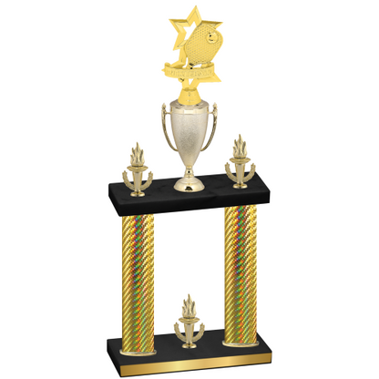 Double Gold Carbon Fiber Victory Pickleball Trophy