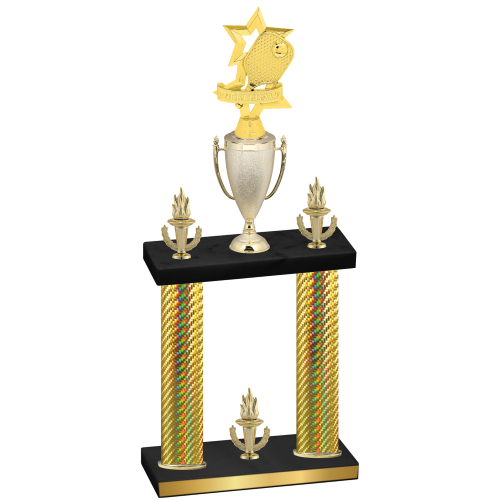 Double Gold Carbon Fiber Victory Pickleball Trophy