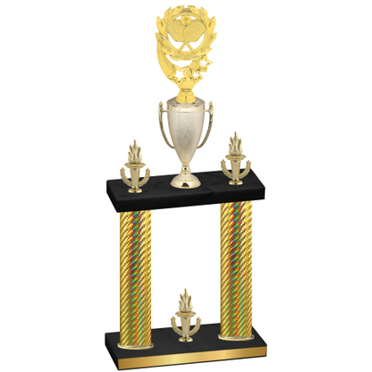 Double Gold Carbon Fiber Victory Pickleball Trophy