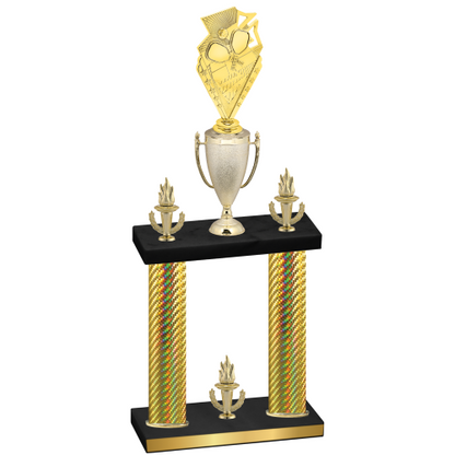 Double Gold Carbon Fiber Victory Pickleball Trophy